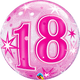 18 Pink Starburst Sparkle 22″ Bubble Balloon