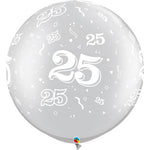 25-a-round - Silver 30″ Latex Balloons (2 count)