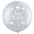 Just Married Hearts Wrap - Silver 30″ Latex Balloons (2 count)