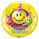 Birthday Smiley Faces 36″ Balloon