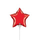 Ruby Red Star 4" Air-fill Balloon (requires heat sealing)