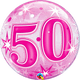 50 Pink Starburst Sparkle 22″ Bubble Balloon