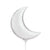 Crescent Moon - Silver (air-fill Only) 9″ Balloon