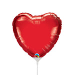 Ruby Red Heart 9″ (requires heat-sealing) Balloon