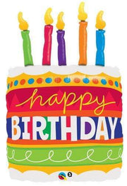 Qualatex Birthday Cake & Candles 35″ Balloon