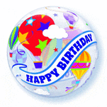 Qualatex Birthday Hot Air Balloon Ride 22″ Bubble Balloon