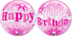 Birthday Pink Starburst Sparkle 22″ Bubble Balloon