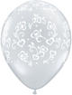 Dainty Hearts All Around Diamond Clear 11″ Latex Balloons (50)