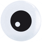Friendly Eyeball TopPrint™ White 11″ Latex Balloons (50)