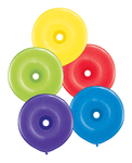 Qualatex Geo Donut Radiant Assorted 16″ Latex Balloons by Qualatex from Instaballoons