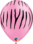 11″ Zebra Stripe Latex Balloons Neon Pink (100 Count)