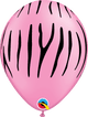 11″ Zebra Stripe Latex Balloons Neon Pink (100 Count)