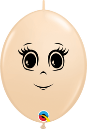Qualatex Latex 12″ Blush Feminine Face QuickLink Latex Balloons (50)