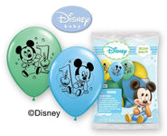 Qualatex Latex 12" Mickey 1st Birthday Latex Balloons 6 Count