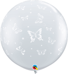 Qualatex Latex 3' Round Butterflies-A-Round Balloons (2 pack)