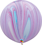 Qualatex Latex 30" Fashion SuperAgate (Marbled) Latex Balloons (2 count)