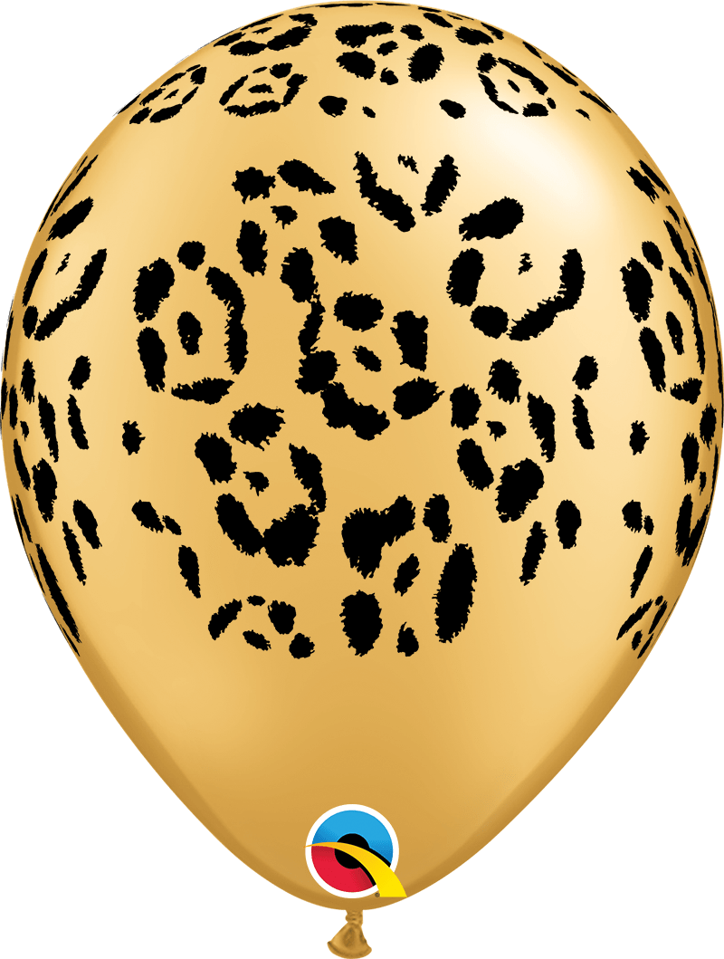 Qualatex Latex 50 Animal Print Safari Balloons — 11" Round Desert Tones