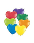Qualatex Latex 6" Carnival Assorted Heart Latex Balloons 100 Count