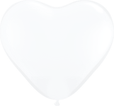 Qualatex Latex 6″ Diamond Clear Heart Latex Balloons (100)