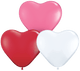 6″ Heart Latex Balloons, Love Assortment (100)