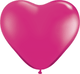 6″ Jewel Magenta Heart Latex Balloons (100)