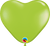 Qualatex Latex 6″ Lime Green Heart Latex Balloons (100 Count)