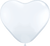 Qualatex Latex 6″ White Heart Latex Balloons (100)