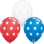 Qualatex Latex Assorted Big Stars 11″ Latex Balloons (50 count)