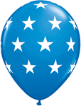 Qualatex Latex Big Stars Dark Blue 11″ Latex Balloons (50)
