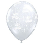 Qualatex Latex Birthday-A-Round Diamond Clear 11″ Latex Balloons (50 count)