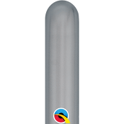 Chrome Silver 260Q Latex Balloons (100)