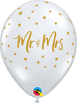 Qualatex Latex Clear Mr. and Mrs. Dots 11″ Latex Balloons