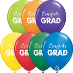 Qualatex Latex Congrats Grad 11″ Latex Balloons (50 count)