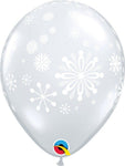 Qualatex Latex Contemporary Snowflakes 11" Latex Balloons (Bag of 50)