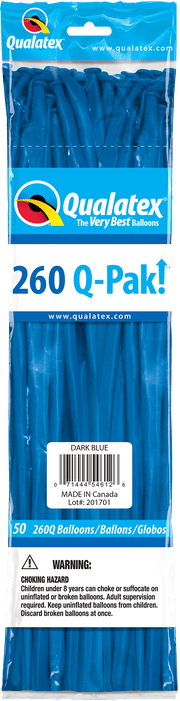 Qualatex Latex Dark Blue 260Q Latex Balloons (50)