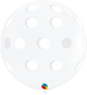 Diamond Clear Big Polka Dots-A-Round 36″ Latex Balloons (2 count)