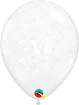 Qualatex Latex Diamond Clear Butterflies-A-Round 11″ Latex Balloons (50)