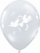 Diamond Clear Love Doves 11″ Latex Balloons (50 count)