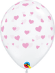 Pink Hearts-A-Round 11″ Clear Latex Balloons (50 count)