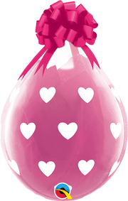 Qualatex Latex Diamond Clear Stuffing Big Hearts 18″ Latex Balloons (25 count)