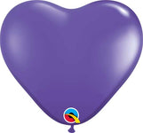 Qualatex Latex Fashion Purple Violet Heart 6″ Latex Balloons (100 count)