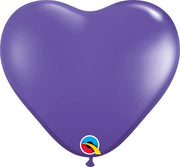 Qualatex Latex Fashion Purple Violet Heart 6″ Latex Balloons (100 count)