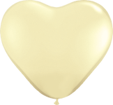 Qualatex Latex Ivory Silk 11″ Heart Latex Balloons (100)