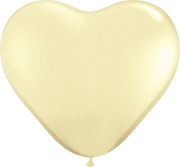 Qualatex Latex Ivory Silk 11″ Heart Latex Balloons (100)