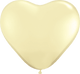 Ivory Silk 11″ Heart Latex Balloons (100)