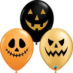 Pumpkin Jack Faces Assortment 11″ Latex Balloons (50 count)