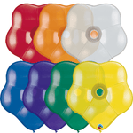 Qualatex Latex Jewel Assortment 16″ GEO Blossom Balloons (50 count)