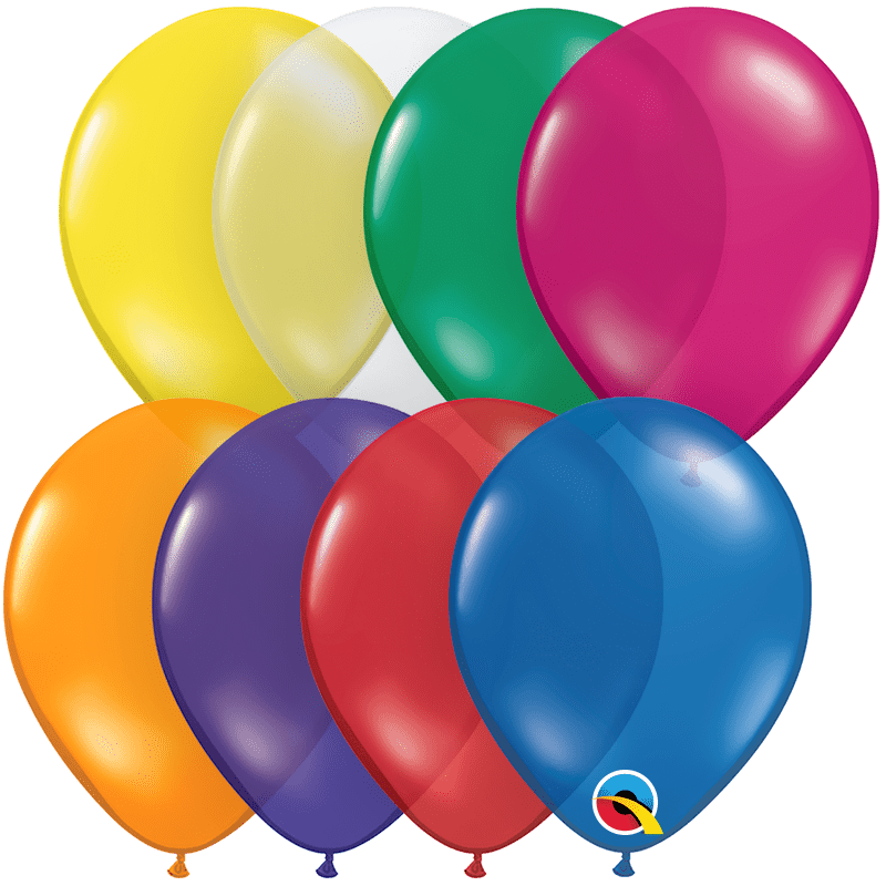 Qualatex Latex Jewel Assortment 5″ Latex Balloons (100 count)