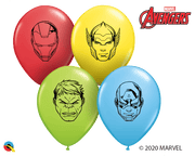 Qualatex Latex MARVEL'S Avengers Faces Assortment 5″ Latex Balloons (100)