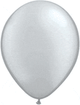 Qualatex Latex Metallic Silver 11″ Latex Balloons (25 count)